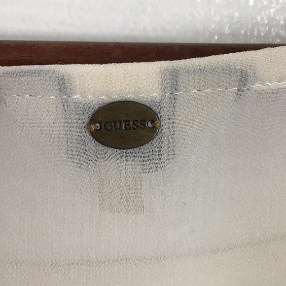 Guess Sheer Short Sleeve Blouse - Picture 3 of 4